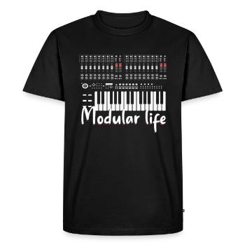 Synthétiseur de musique modulaire Life DJ Desk Audio - T-shirt Premium bio Homme - noir - Devant - Nico (187cm)