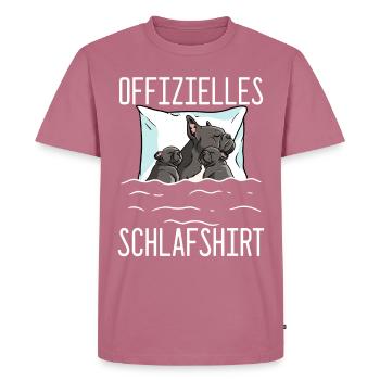 Offizielles Schlafshirt Hund Schlafanzug Hunde - Männer Premium Bio T-Shirt - Mauve - Vorne - Nico (187cm)