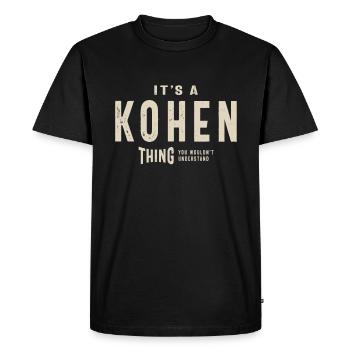 Kohen Personalized Name - Men's Premium Organic T-Shirt - black - Front - Nico (187cm)