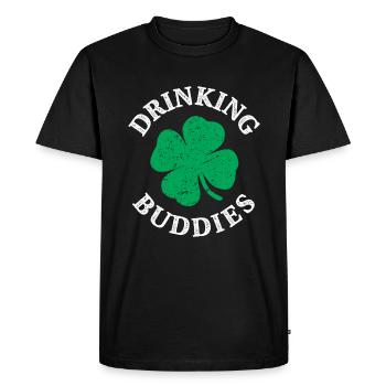 Drinking Buddies Funny St Patricks Day - Men's Premium Organic T-Shirt - black - Front - Nico (187cm)
