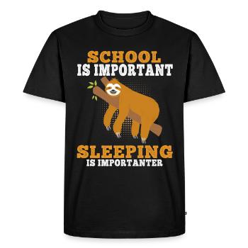 Sloth sleeping is more important lazy lazy - Men's Premium Organic T-Shirt - black - Front - Nico (187cm)