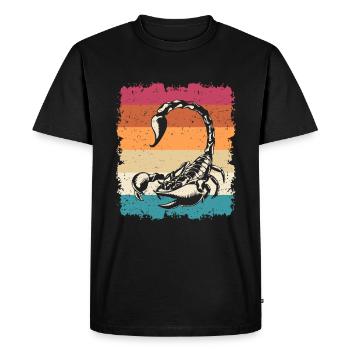 Vintage Scorpio - Men's Premium Organic T-Shirt - black - Front - Nico (187cm)