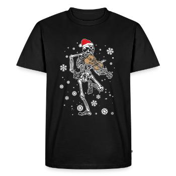 Violon squelette - T-shirt Premium bio Homme - noir - Devant - Nico (187cm)