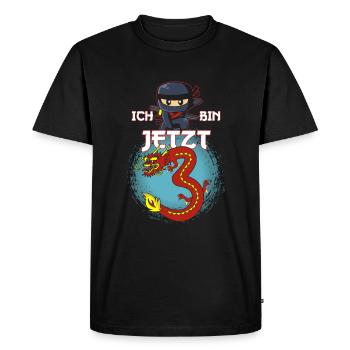 3ème anniversaire garçon 3 ans ninja de trois ans - T-shirt Premium bio Homme - noir - Devant - Nico (187cm)