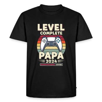 Level Complete PAPA 2023 Loading Controller - Men's Premium Organic T-Shirt - black - Front - Nico (187cm)