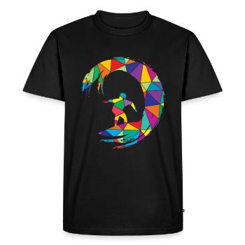 Surfeur Polygone Surfeurs - T-shirt Premium bio Homme - noir - Devant - Nico (187cm)