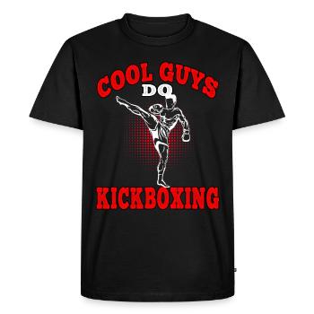 Cool Guys Kickboxing Muay Thai Martial Arts Boxing - Men's Premium Organic T-Shirt - black - Front - Nico (187cm)