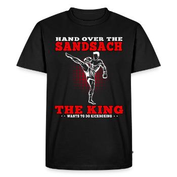 Kickboxer König wil Kickboxing Muay Thai Martial Arts - Men's Premium Organic T-Shirt - black - Front - Nico (187cm)