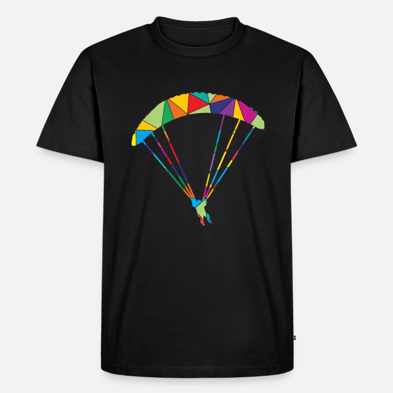 Paragleiter Polygon Gleitschirm - Männer Premium Bio T-Shirt - Schwarz