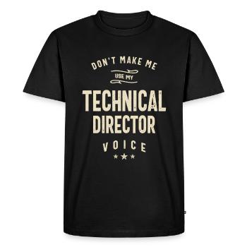 Technical Director Job Title Profession - Men's Premium Organic T-Shirt - black - Front - Nico (187cm)