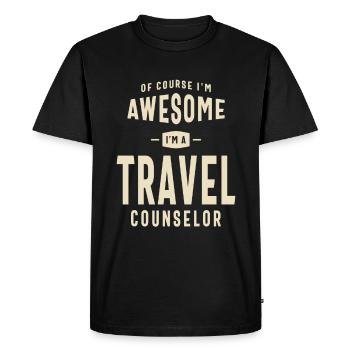 Travel Counselor Job Title Profession - Men's Premium Organic T-Shirt - black - Front - Nico (187cm)
