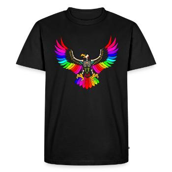 Jour de l’aigle coloré mort mexicain - T-shirt Premium bio Homme - noir - Devant - Nico (187cm)
