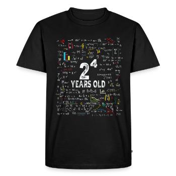 Two to the power of four = 16 years old - Mathematics - Men's Premium Organic T-Shirt - black - Front - Nico (187cm)