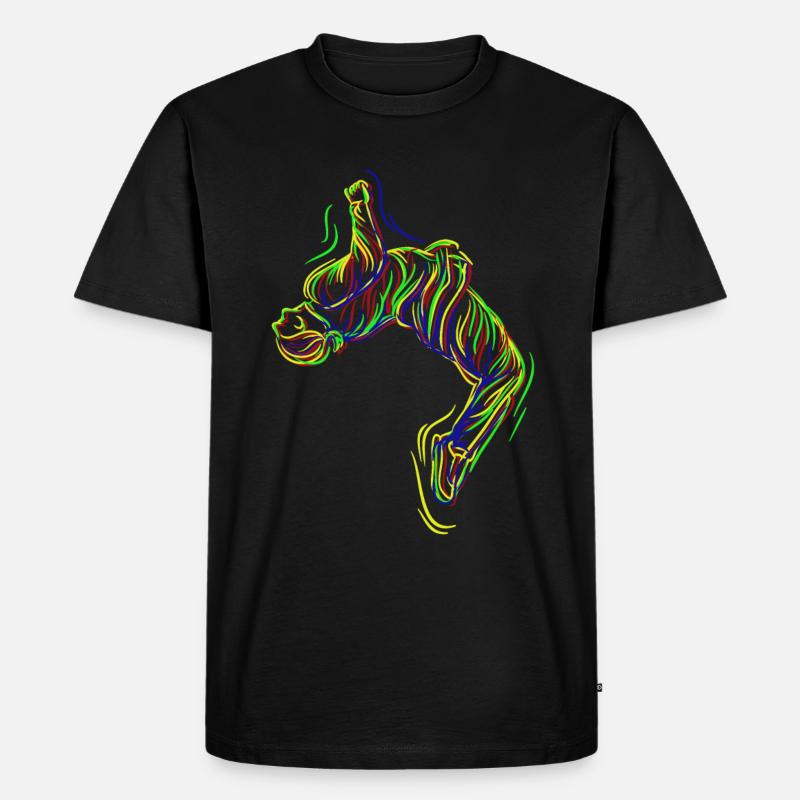Parkour Backflip - Männer Premium Bio T-Shirt - Schwarz