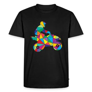 Quad Polygon Quad Driver Tout-terrain - T-shirt Premium bio Homme - noir - Devant - Nico (187cm)