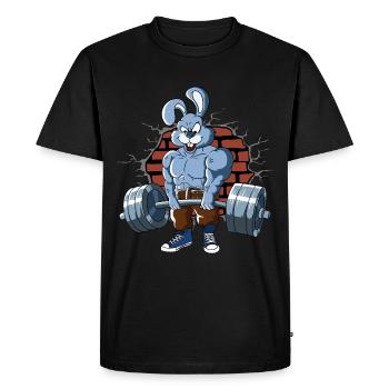 Entraînement physique Pumpernickel Deadlift Fitness - T-shirt Premium bio Homme - noir - Devant - Nico (187cm)