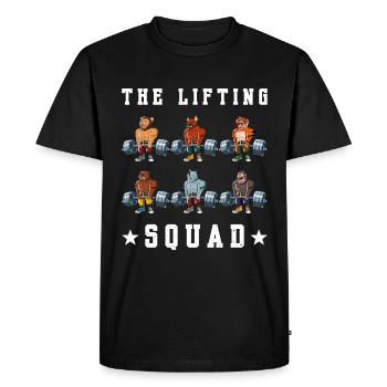 Fitness Training Lifting Squad Deadlift Fitness - Men's Premium Organic T-Shirt - black - Front - Nico (187cm)