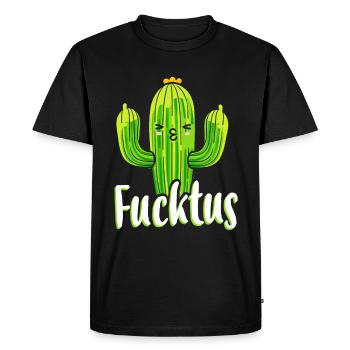 Fucktus drôle de cactus plante cactus succulente - T-shirt Premium bio Homme - noir - Devant - Nico (187cm)