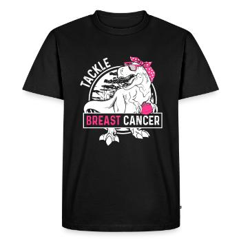 S’attaquer au cancer du sein Brustkrebs - T-shirt Premium bio Homme - noir - Devant - Nico (187cm)