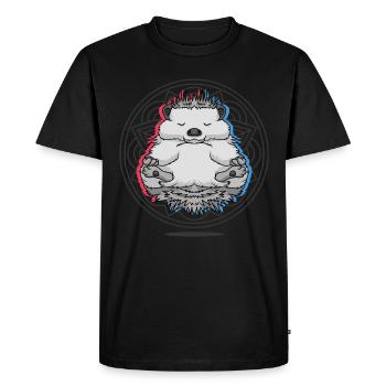 Yoga Hérisson Hérisson Yoga - T-shirt Premium bio Homme - noir - Devant - Nico (187cm)