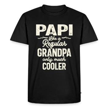 Papi comme un grand-père ordinaire, seulement plus cool - père - T-shirt Premium bio Homme - noir - Devant - Nico (187cm)