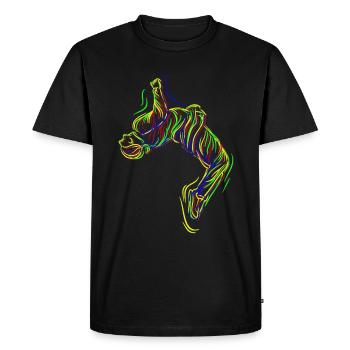 Parkour Backflip - T-shirt Premium bio Homme - noir - Devant - Nico (187cm)