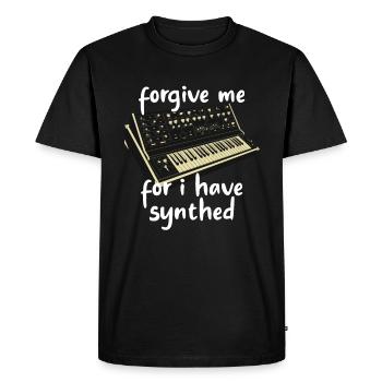 Pardonne-moi Père car j’ai synthétisé - T-shirt Premium bio Homme - noir - Devant - Nico (187cm)