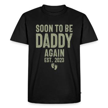 Soon to be Daddy Again Est. 2023 - Father's Day - Men's Premium Organic T-Shirt - black - Front - Nico (187cm)