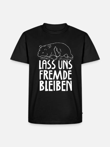 Lass Uns Fremde Bleiben - Männer Premium Bio T-Shirt - Schwarz