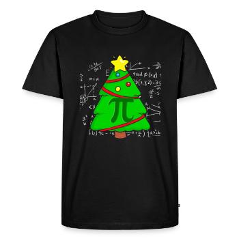 Pi Math Arbre de Noël Mathématicien Mathématiques - T-shirt Premium bio Homme - noir - Devant - Nico (187cm)