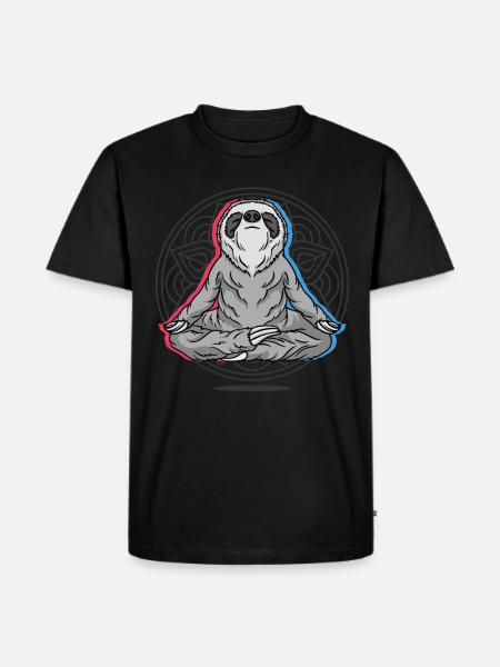 Yoga Sloth Sloth Yoga - Men's Premium Organic T-Shirt - black
