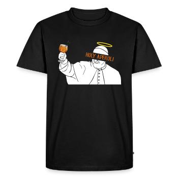 Holy Cocktail Pope Francis Cocktail - Men's Premium Organic T-Shirt - black - Front - Nico (187cm)