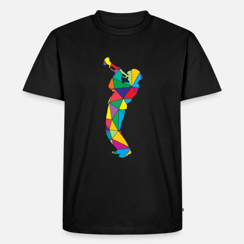 Trompette polygonale basse - T-shirt Premium bio Homme - noir