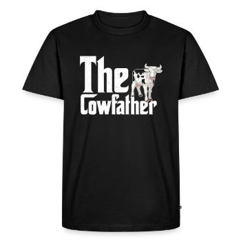 Le Cowfather Farmer Farming Farm Animal Cow - T-shirt Premium bio Homme - noir - Devant - Nico (187cm)