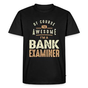 Super examinateur de banque - T-shirt Premium bio Homme - noir - Devant - Nico (187cm)