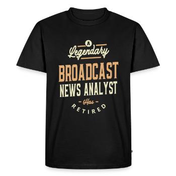Broadcast News Analyst - A Legend - Men's Premium Organic T-Shirt - black - Front - Nico (187cm)