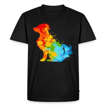 Dog Splash Art Chiens Animal Lover - T-shirt Premium bio Homme - noir - Devant - Nico (187cm)