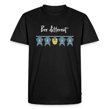 Bee Different Autism Hanging Bee With Bat Bee - Men's Premium Organic T-Shirt - black - Front - Nico (187cm)