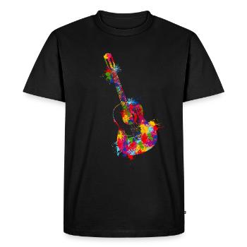 Splash Guitar Musicien Musicien Guitariste - T-shirt Premium bio Homme - noir - Devant - Nico (187cm)