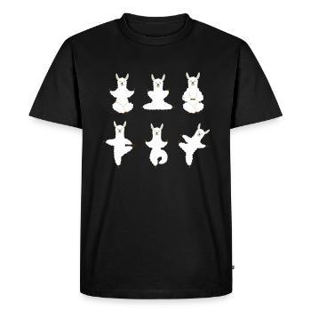 Yoga Lama - T-shirt Premium bio Homme - noir - Devant - Nico (187cm)