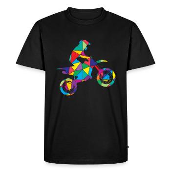 Motocross Polygon Dirt Bike - T-shirt Premium bio Homme - noir - Devant - Nico (187cm)