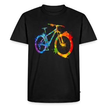 Mountain Bike Enduro Downhill Splash - Men's Premium Organic T-Shirt - black - Front - Nico (187cm)
