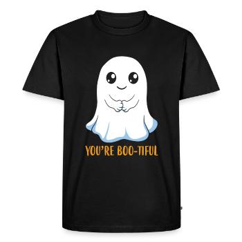 You're Boo Tiful Ghost Ghost Funny Halloween - Men's Premium Organic T-Shirt - black - Front - Nico (187cm)