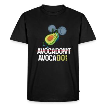 Avocat Bench Press Fitness Workout - T-shirt Premium bio Homme - noir - Devant - Nico (187cm)