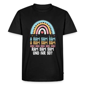 Aramsam, Guli Gulli, comptine, enseignant, éducateur - T-shirt Premium bio Homme - noir - Devant - Nico (187cm)