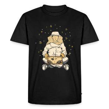 Beekeeper Yoga Beekeeper Meditation Bee Yoga - Men's Premium Organic T-Shirt - black - Front - Nico (187cm)