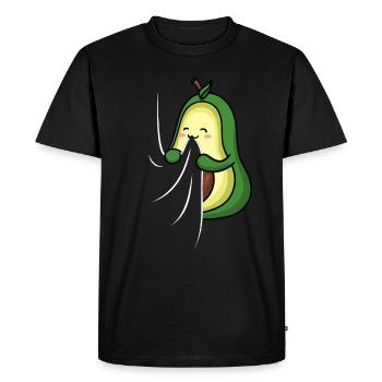 Avocado eats t-shirt Starving avocado - Men's Premium Organic T-Shirt - black - Front - Nico (187cm)