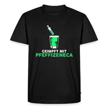 Inoculé avec de la liqueur de menthe poivrée - T-shirt Premium bio Homme - noir - Devant - Nico (187cm)