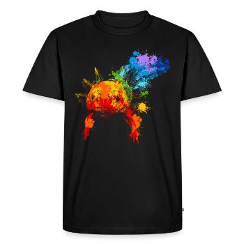 Axolotl Splash Art Animal Lover - T-shirt Premium bio Homme - noir - Devant - Nico (187cm)