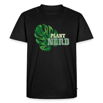 Plant Nerd Plant Monstera Gardener Window Leaf - T-shirt Premium bio Homme - noir - Devant - Nico (187cm)